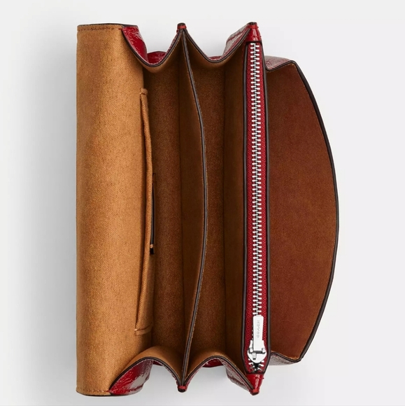 New! Coach Mini Klare Crossbody in Silver (Hardware)/Red - Picture 5 of 10